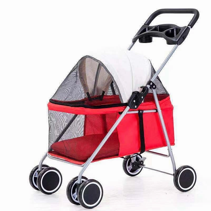 Lightweight Folding Pet Stroller for Cats, Dogs & Rabbits