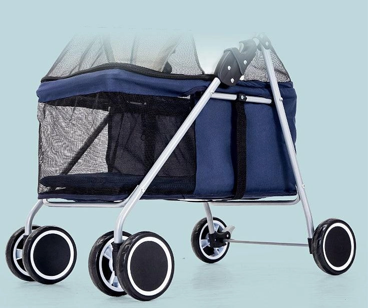 Lightweight Folding Pet Stroller for Cats, Dogs & Rabbits