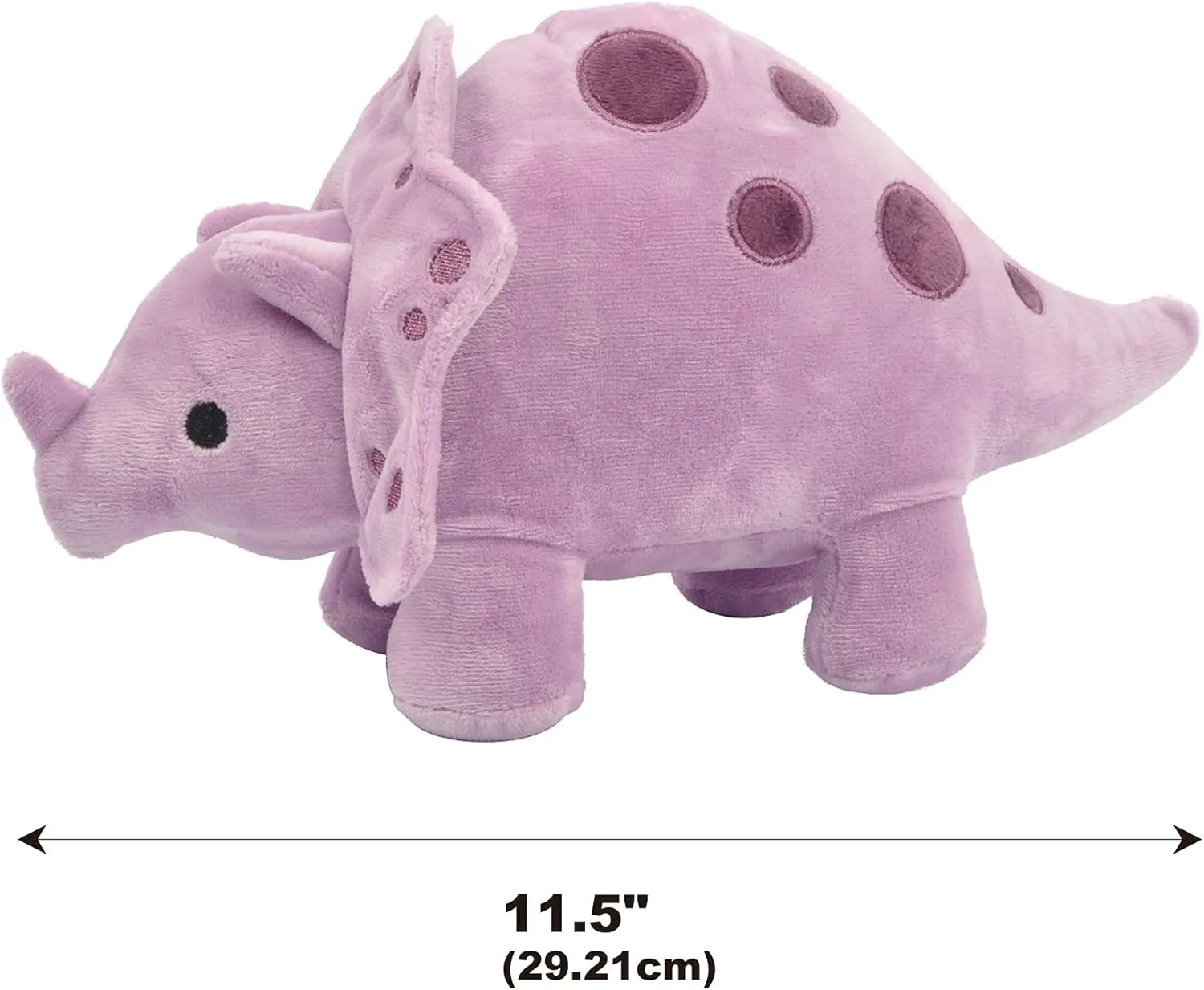Linzy 11.5" Cory Baby Dino with Rattle, Purple