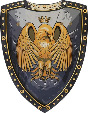 Liontouch - Golden Eagle Knight Shield - Age 3-8 Years | Medieval Pretend Play Foam Toy for Boys with Eagle Theme | Safe Weapon & Battle Accessory for Kid’s Dress Up & Costumes