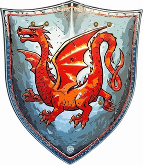 Liontouch Amber Dragon Knight Shield | Medieval Pretend Play Foam Toy for Children Ready for Adventures in The Kingdom | Safe Weapons & Battle Armor for Kid’s Dress Up, Roleplay & Royal Costumes