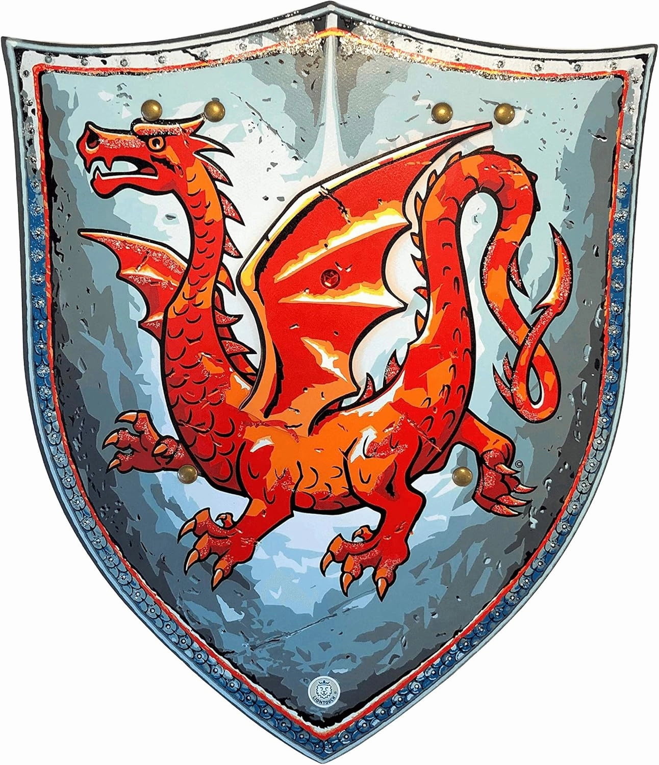 Liontouch Amber Dragon Knight Shield | Medieval Pretend Play Foam Toy for Children Ready for Adventures in The Kingdom | Safe Weapons & Battle Armor for Kid’s Dress Up, Roleplay & Royal Costumes