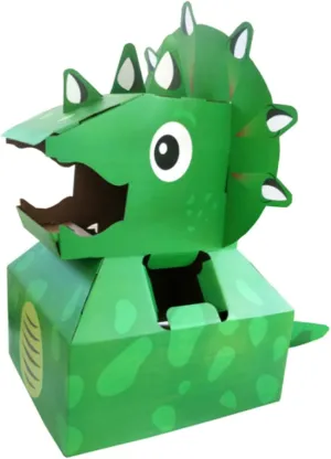 LIOOBO 1Pc DIY Dinosaur Model Cardboard Assembly Kit for Interactive Educational Plaything to Enhance Hand Eye Coordination and Creativity Fun Crafting Activity for Ages