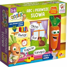Lisciani Carotina ABC and First Words, Educational Game, Learning First Words, 3 