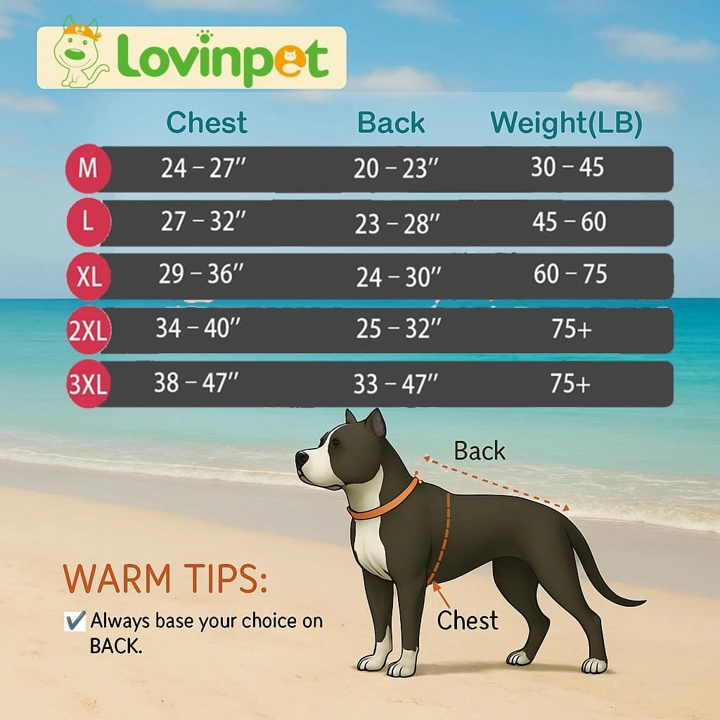 LovinPet Boxer Dogs Onesie Pajamas - UV Protection&Wound Care, Anxiety Relief, Lightweight Stretchy Fabric, Reflective Stripe, Coral Tree Print, Post Surgery Clothes, Pet PJ's/XL