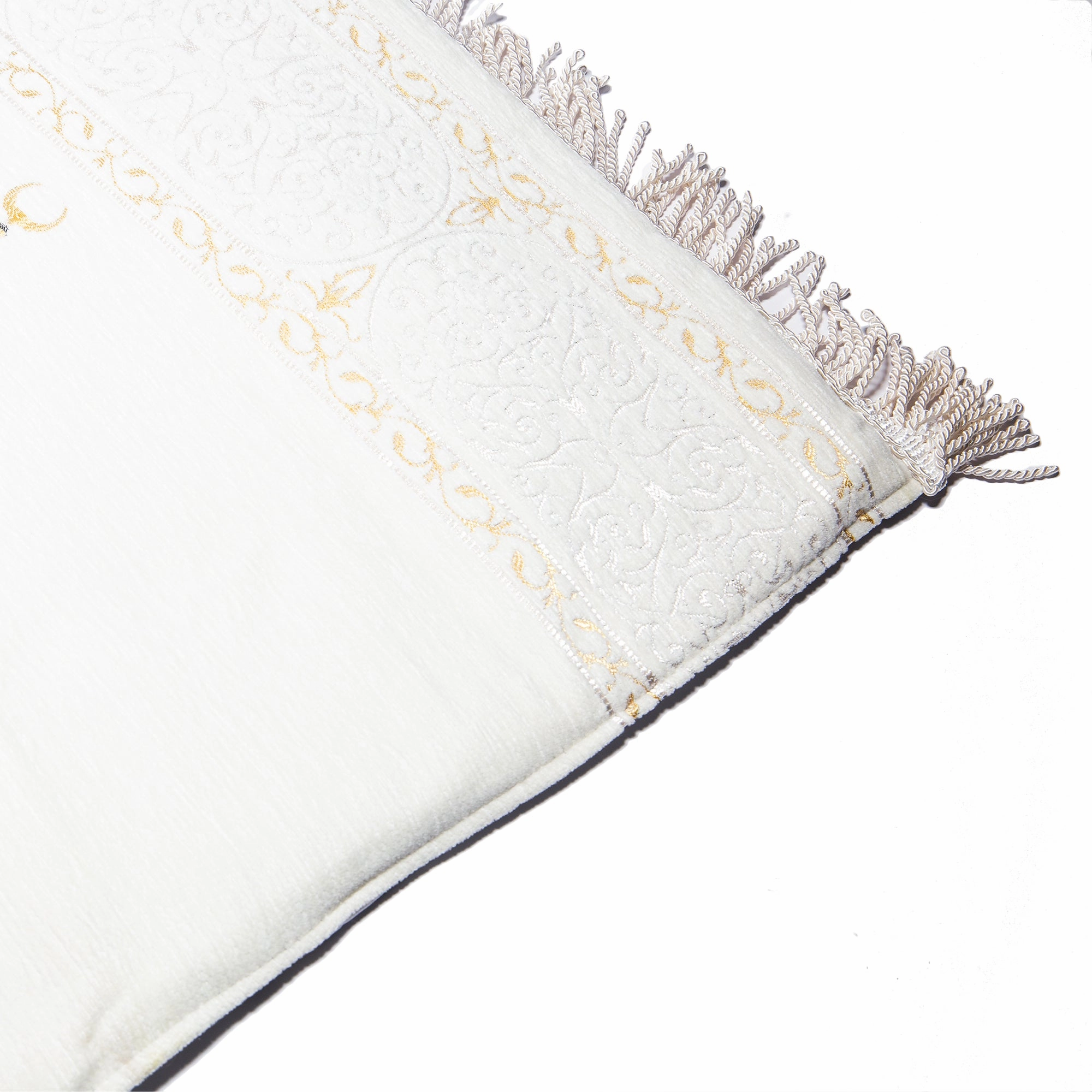 Luxury Extra Padded Salah Prayer Mat With Zip - Arch - Beige
