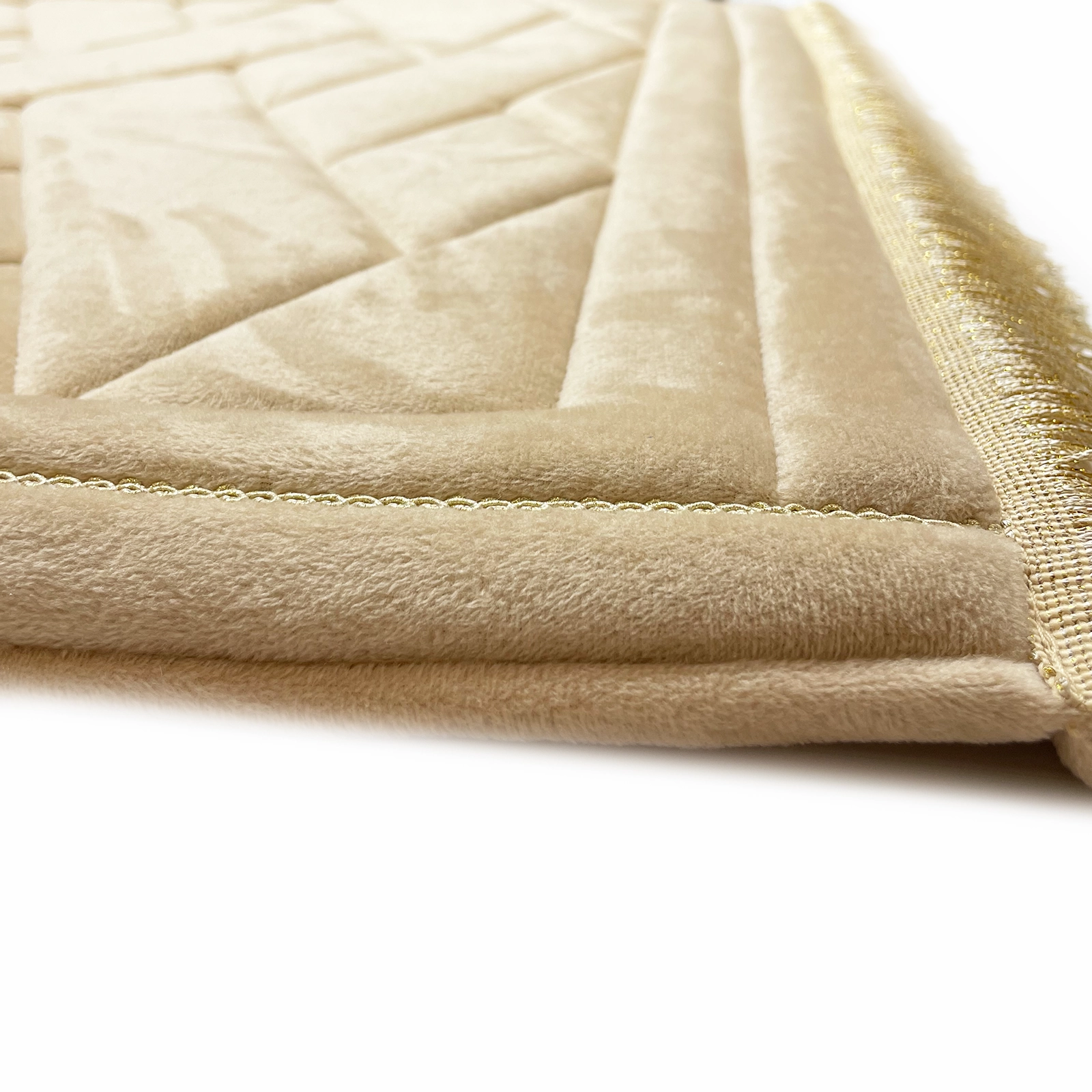 Luxury Padded Tulip Salah Prayer Mat - Beige