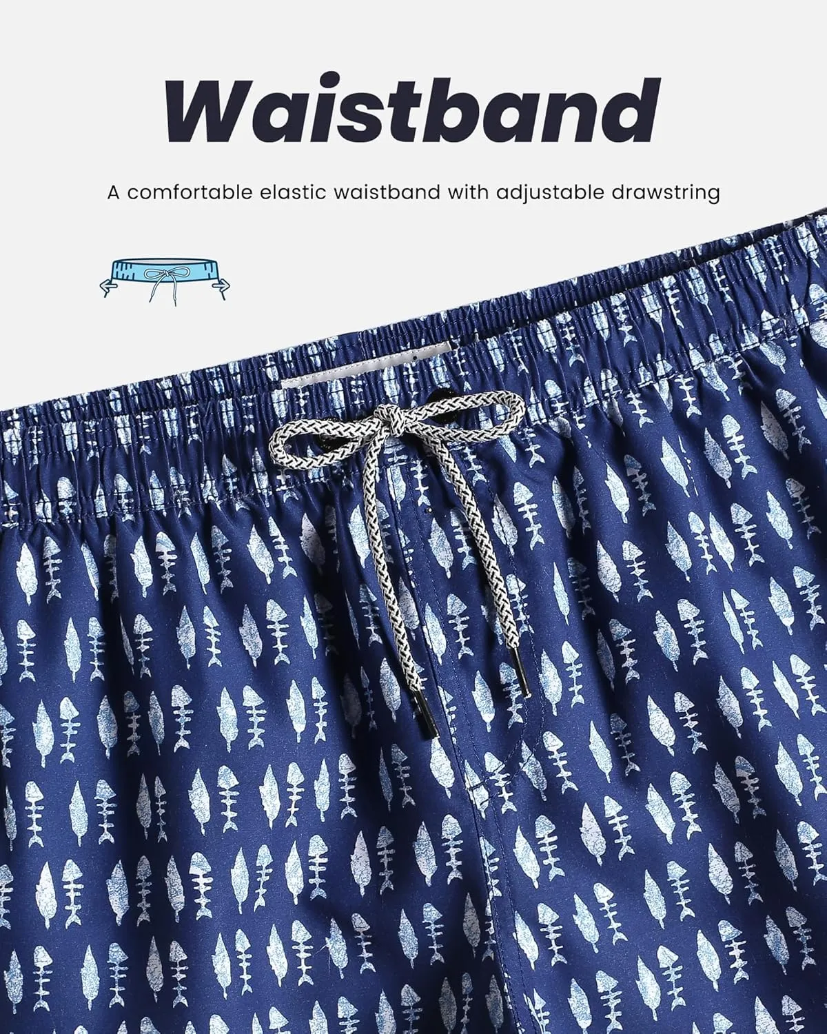 maamgic Mens Swim Trunks 5" Quick Dry Beach Shorts Bathing Suits with Mesh Lining Pockets