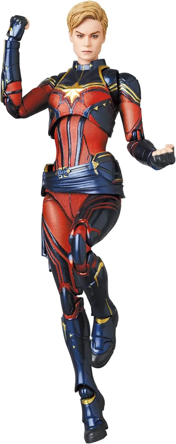 MAFEX No. 163 Captain Marvel Endgame Version, Total Height Approx. 5.9 inches (150 mm), Painted Action Figure