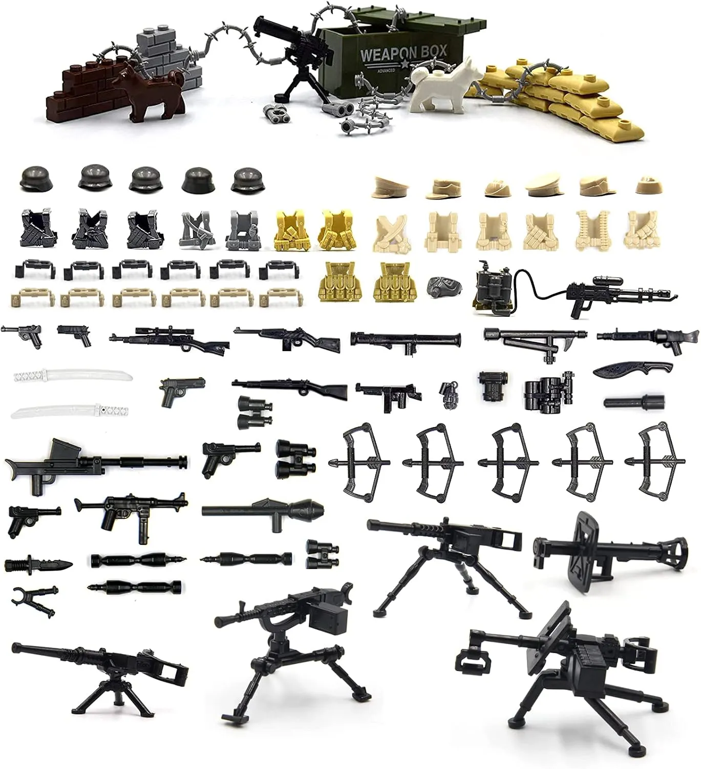 MAGMA BRICK War Equipment and Weapon in World War II Compatible with Building Block Brand Figure (World WAR Series 2)