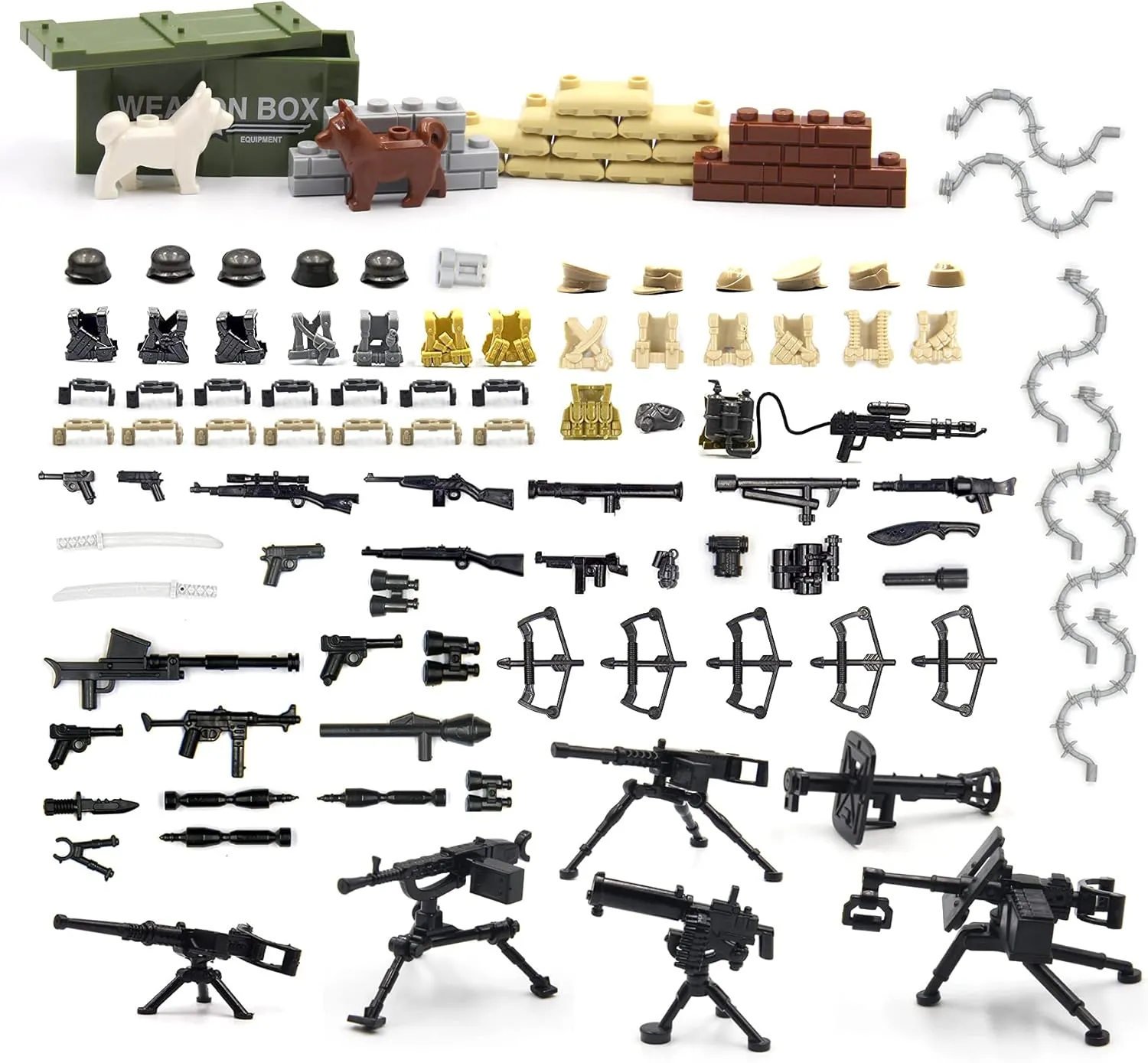 MAGMA BRICK War Equipment and Weapon in World War II Compatible with Building Block Brand Figure (World WAR Series 2)