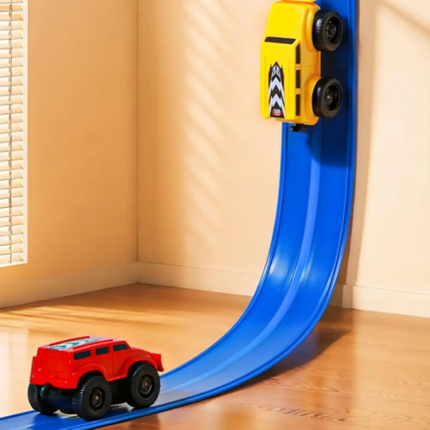 Magnetic Wall Climbing Toy Car, Emboadlie Wall Climbing Car, Anti-Gravity Climber Toy for Kids, Boys and Gilrs Inertial Magnetic Levitation, Puzzle Decompression Toys (2B)