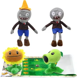 Maikerry 5pcs Plants Plush Toys Sets PVZ Plush Stuffed Toys Soft Figure Doll Great Birthday Gifts for Boys and Girls