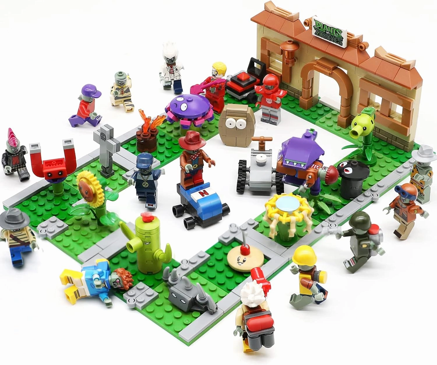 Maikerry Plants and Zombies Toys vs PVZ Assembly Toys Action Figures Set Great Gifts for Kids and Fans,Birthday and Party (678 pcs)