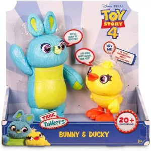 Mattel Disney Pixar's Toy Story Ducky and Bunny 2-Pack in Movie-inspired Relative Scale Interactive, Talking, for Ages 4 Years Old and Up