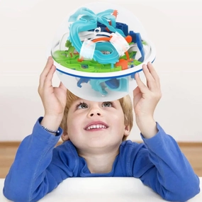 Maze Ball, 3D Interactive Maze Sphere Game (19.8cm,7.8’’) with 158 Obstacles Labyrinth Puzzle Ball Kids Education Toys Magical Brain Teasers Boy Gifts