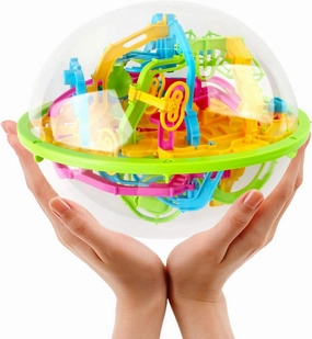 Maze Ball, 3D Interactive Maze Sphere Game (23cm,9.06'') with 100 Obstacles Labyrinth Puzzle Ball Kids Education Toys Magical Brain Teasers Boy Gifts