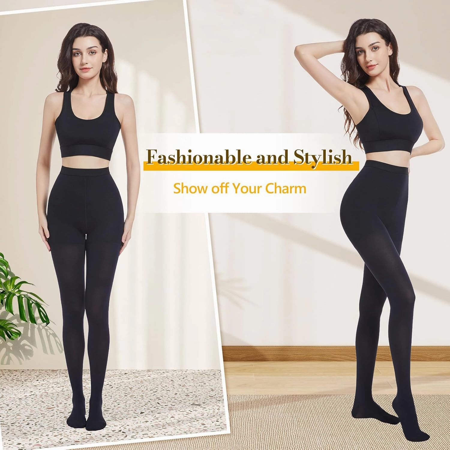 Medical Compression Pantyhose for Women Men, 20-30 mmHg Graduated Compression Tights, Closed Toe Compression Stockings, Support Hose, High Waist Compression Leggings for Varicose Veins, Edema
