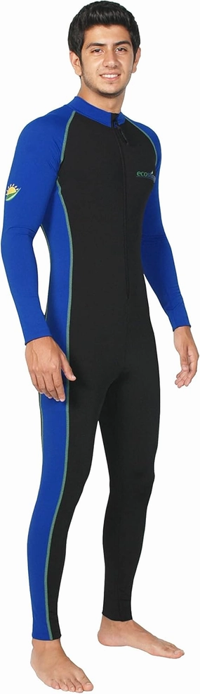 Men's Full Body UV Protection Swimsuit Stinger Suit Dive Skin Surf Suit UPF50  Black Royal