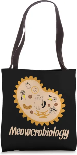 Meowcrobiology Cat Lover Funny Microbiology Biologist Presen Tote Bag