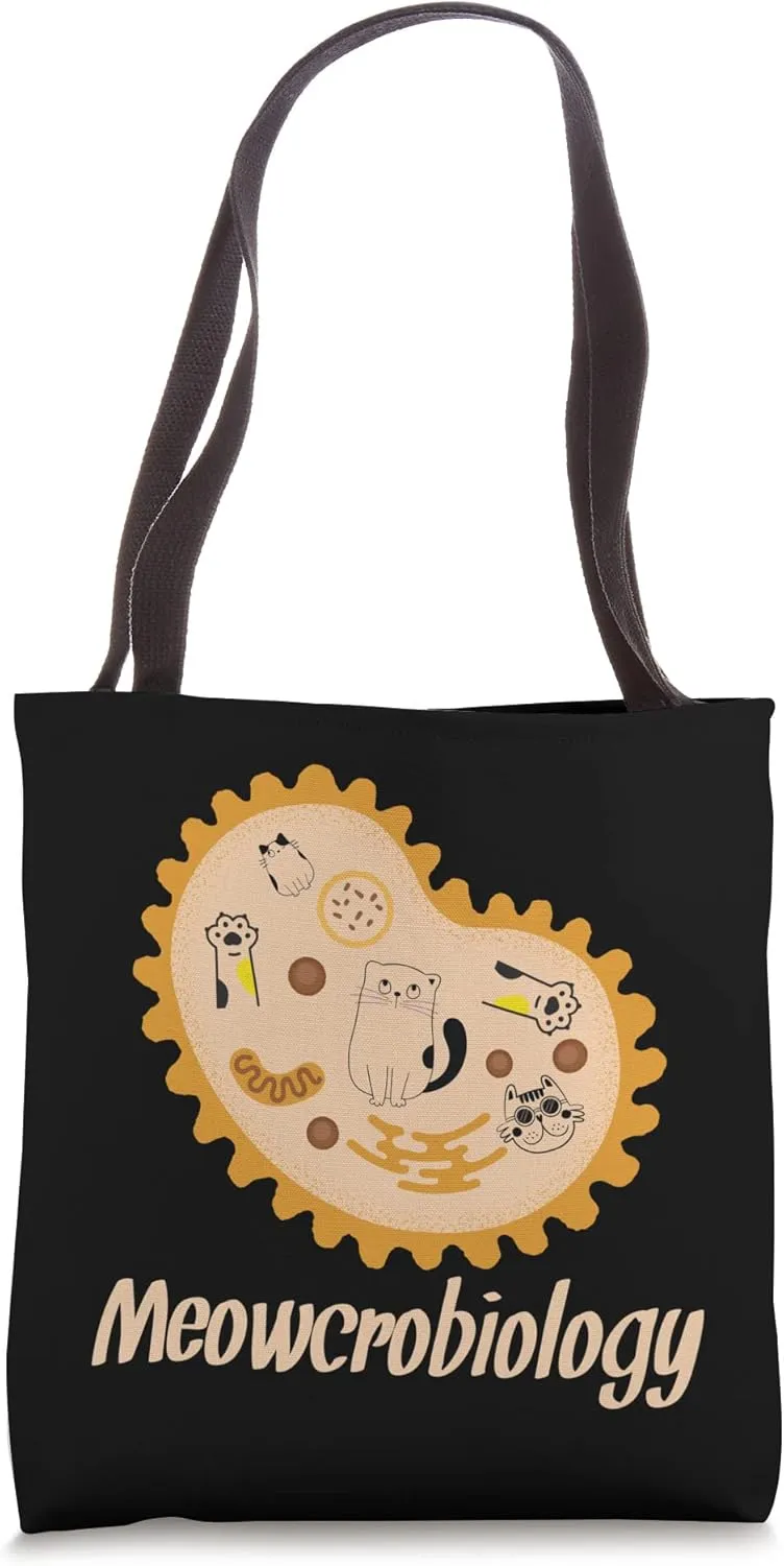 Meowcrobiology Cat Lover Funny Microbiology Biologist Presen Tote Bag