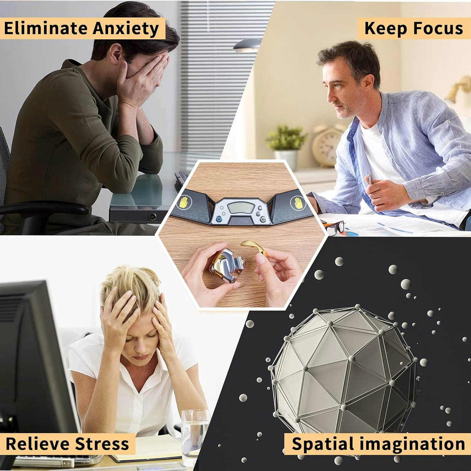 Metal-Puzzles 3D-Brain-Teaser Toys: Cool-Gadgets-Stuff Box Puzzles-Toy for Kid Children Teen Adult, ADHD Tools Stress Relief Gift for Office Home School Christmas Women Men Square-Cube
