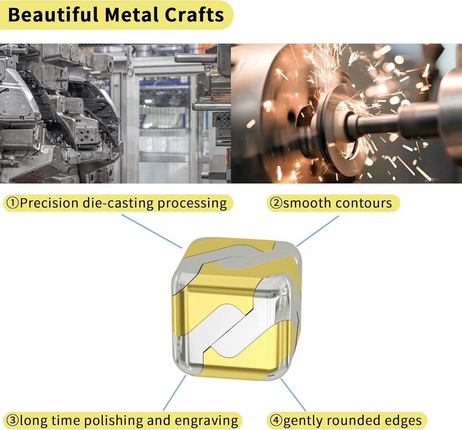 Metal-Puzzles 3D-Brain-Teaser Toys: Cool-Gadgets-Stuff Box Puzzles-Toy for Kid Children Teen Adult, ADHD Tools Stress Relief Gift for Office Home School Christmas Women Men Square-Cube
