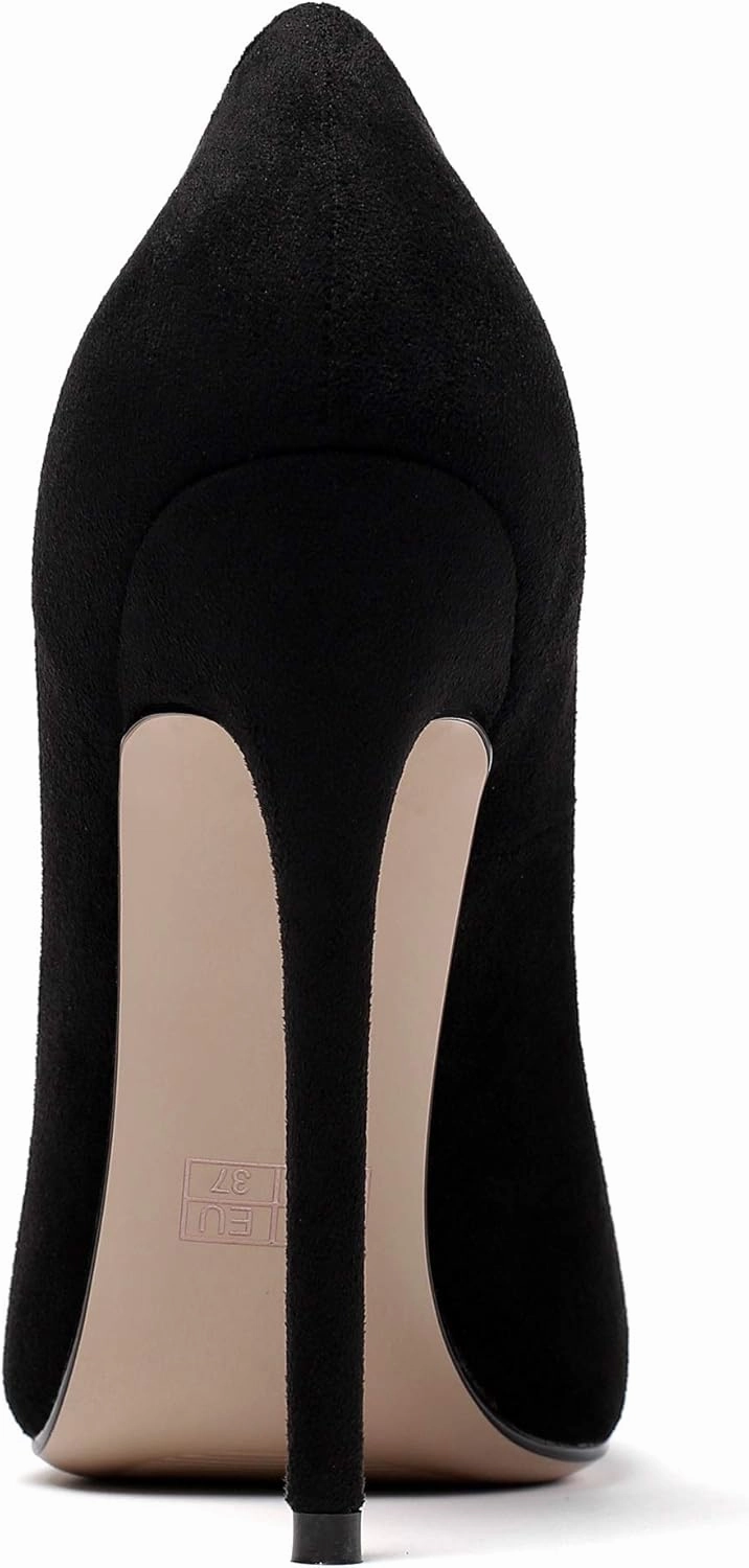 Mettesally Women's High Heel Pumps Pointed Toe Stiletto Heels Slip On Office Party Dress Shoes