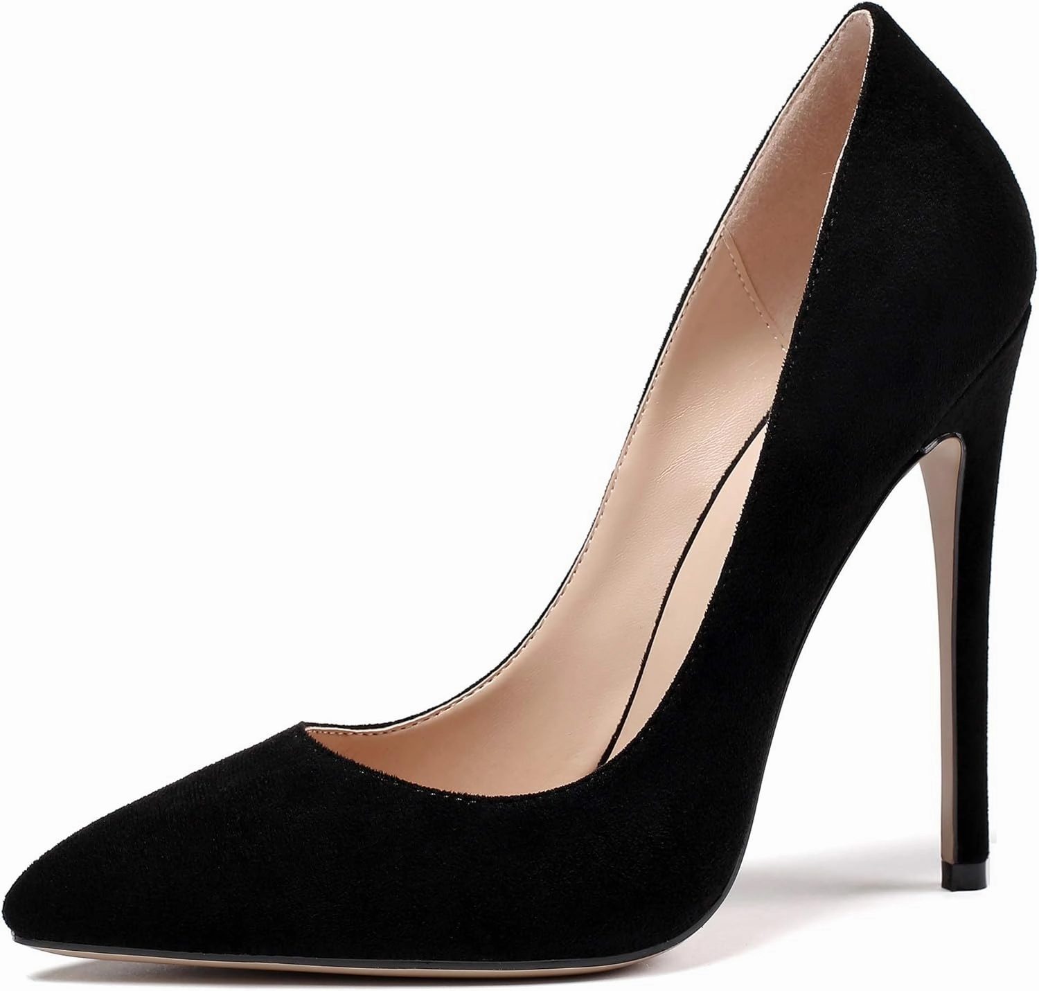 Mettesally Women's High Heel Pumps Pointed Toe Stiletto Heels Slip On Office Party Dress Shoes
