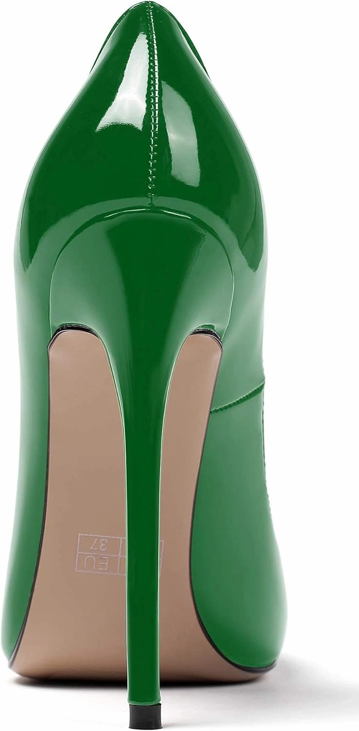 Mettesally Women's Stiletto High Heels Pointed Toe Heeled Pumps Slip On Wedding Office Dress Shoes