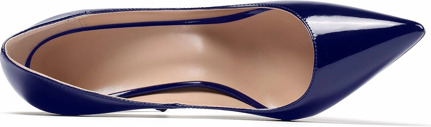 Mettesally Women's Stiletto High Heels Pointed Toe Heeled Pumps Slip On Wedding Office Dress Shoes