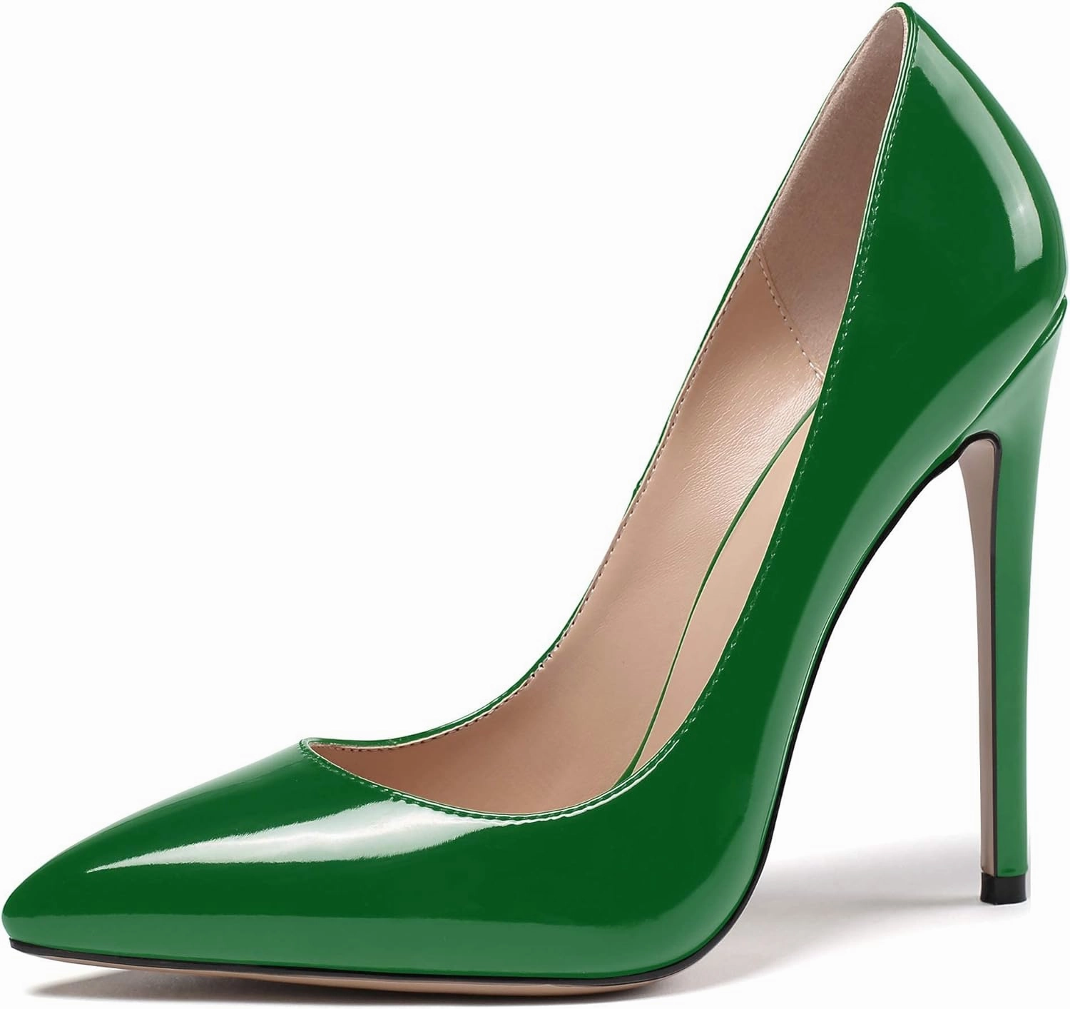 Mettesally Women's Stiletto High Heels Pointed Toe Heeled Pumps Slip On Wedding Office Dress Shoes