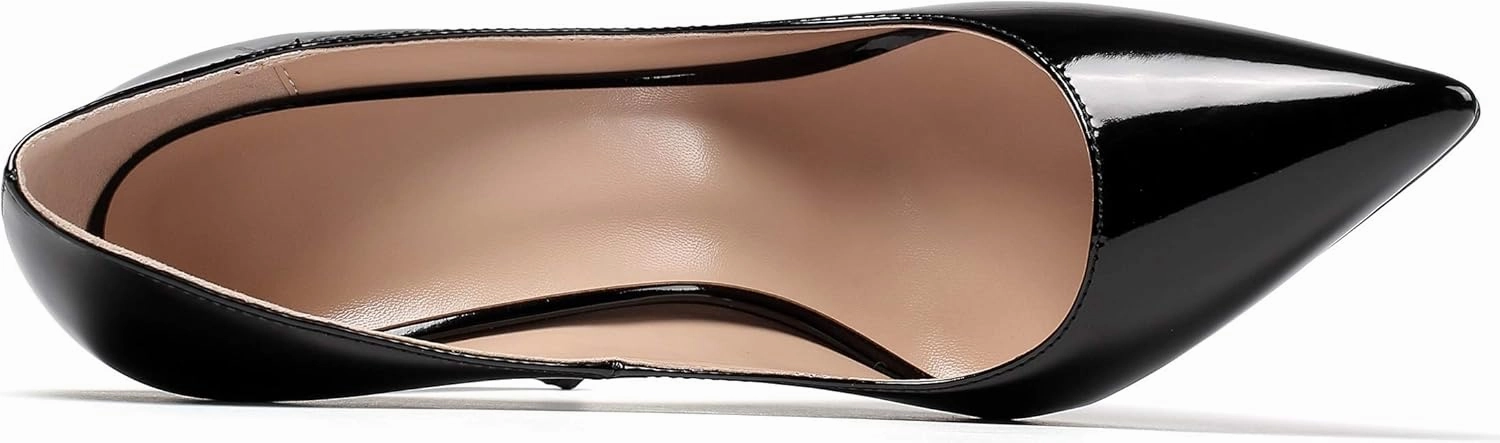 Mettesally Women's Stiletto High Heels Pointed Toe Heeled Pumps Slip On Wedding Office Dress Shoes