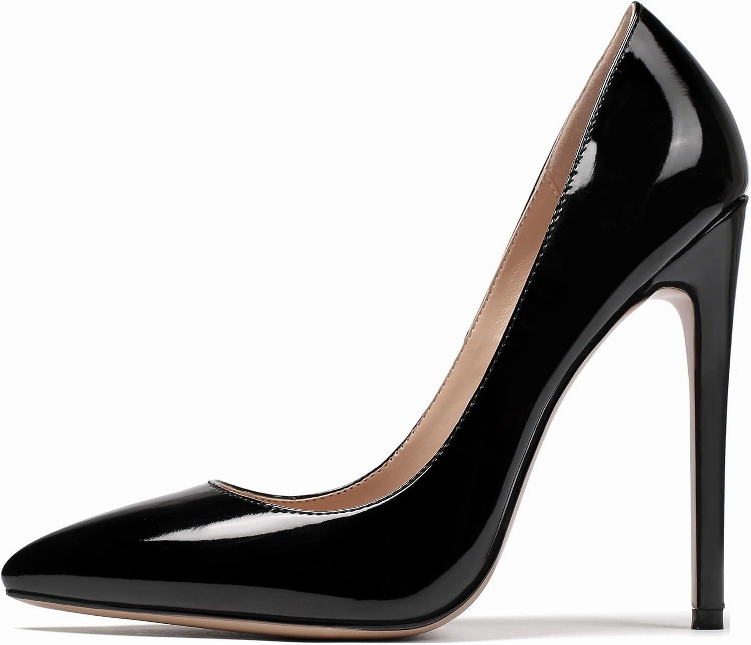 Mettesally Women's Stiletto High Heels Pointed Toe Heeled Pumps Slip On Wedding Office Dress Shoes