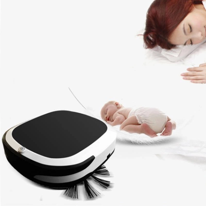 MIGHTYDUTY Automatic Robot Vacuum Cleaner Robotic Vacuums for Home Cleaning Hardwood Floor Carpet Pet Fur Sweeping Robot High Suction Black (EU STANDARDS)
