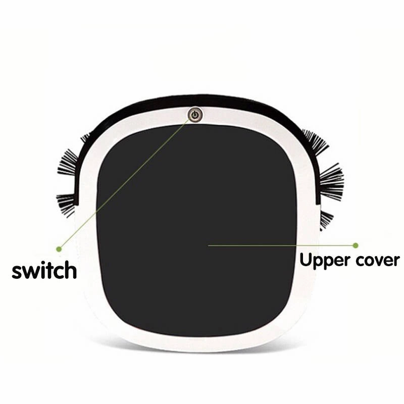 MIGHTYDUTY Automatic Robot Vacuum Cleaner Robotic Vacuums for Home Cleaning Hardwood Floor Carpet Pet Fur Sweeping Robot High Suction Black (EU STANDARDS)