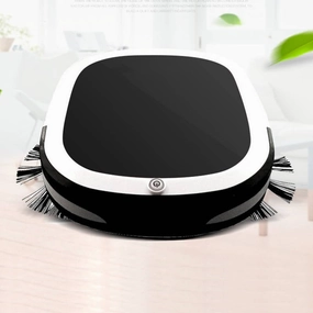 MIGHTYDUTY Automatic Robot Vacuum Cleaner Robotic Vacuums for Home Cleaning Hardwood Floor Carpet Pet Fur Sweeping Robot High Suction Black (EU STANDARDS)