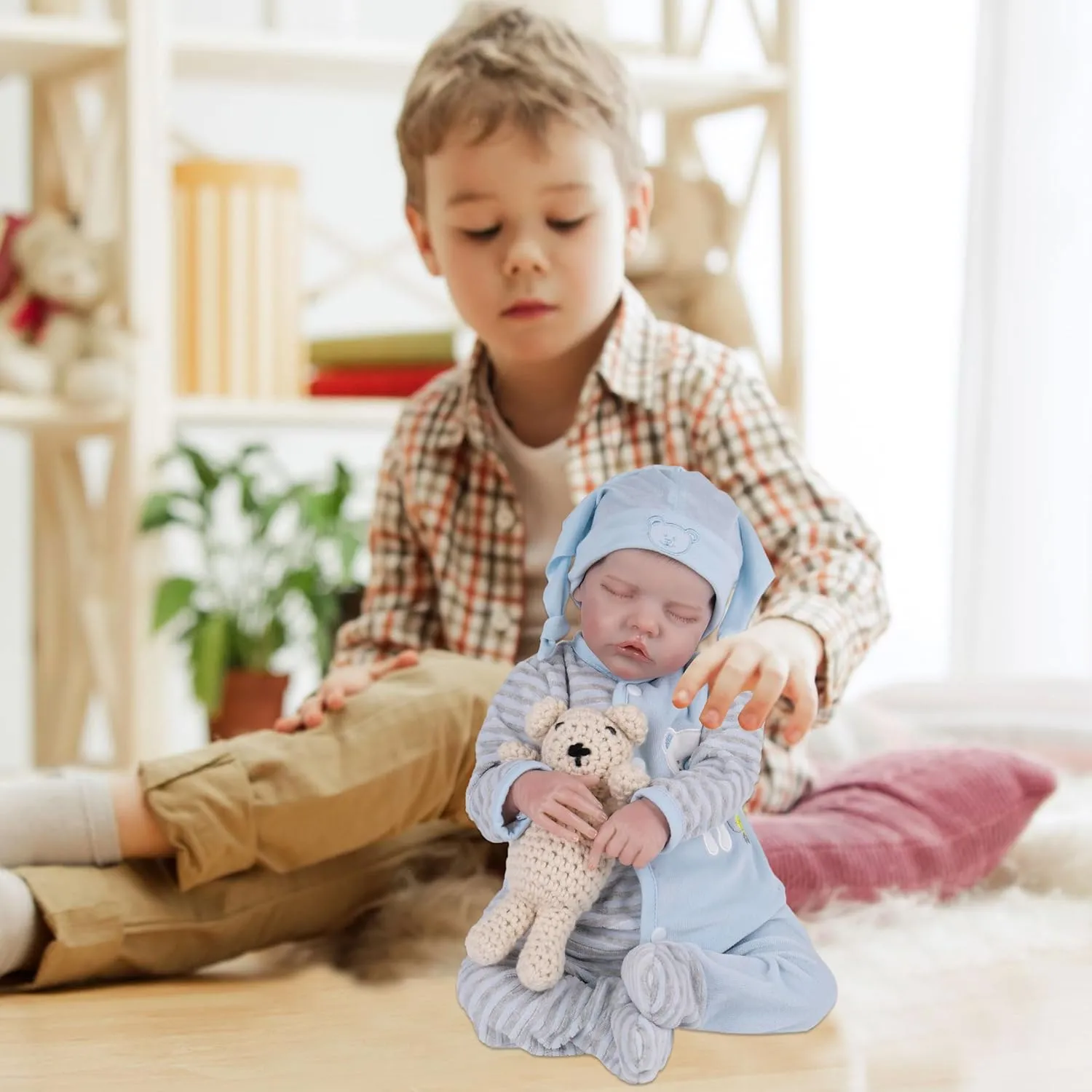 Milidool Lifelike Reborn Baby Dolls Boy - 17-Inch Baby Soft Body Realistic-Newborn Baby Dolls Real Life Baby Dolls with Toy Accessories for Kids Age 3 4 5 6 7  