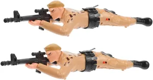 Milisten 2pcs Interactive Crawling Soldier Action Figures for Boy Girl Engaging Army Toys for Boys and Girls Promotes Early Learning and Parent-boy Girl Bonding Safe and Fun Playtime