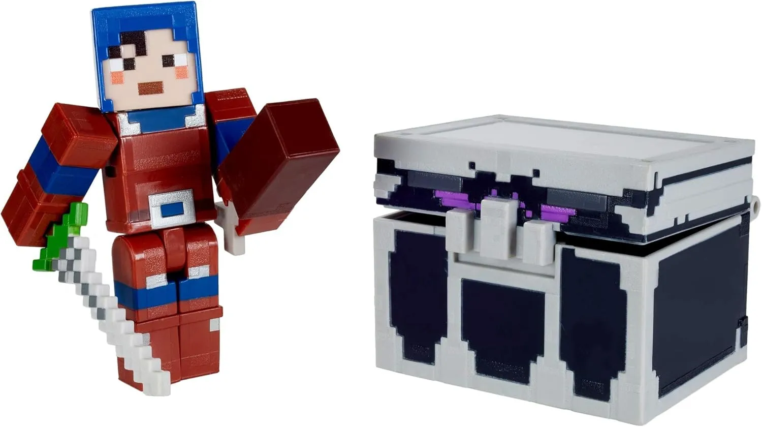 Minecraft Dungeons Battle Chest with Figure, Weapon and Accessories, Action & Adventure Toy Based on Video Game, for Storytelling Play and Display, Gift for 6 Years Old and Up