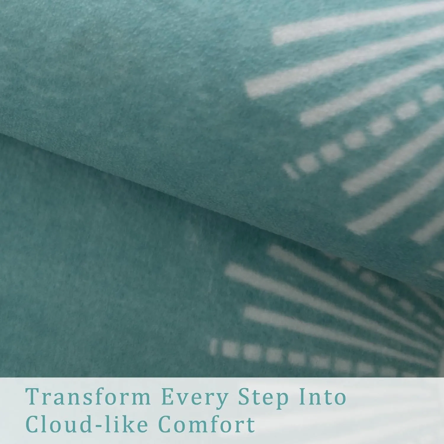 Modern Washable Bedroom Rugs 5x7, Low Pile Soft Teal Rug for Living Room, Aqua Sun Printed Dining Room Rugs for Under Table Throw Carpets for Nursery Kids Room(5'x7',Teal)