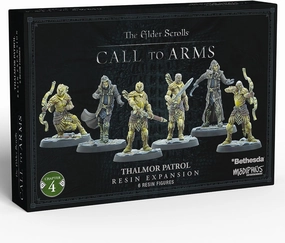 Modiphius: The Elder Scrolls: Call to Arms: Thalmor Patrol - 6 Figure Resin Expansion, Chapter 4, Unpainted, 32mm Miniatures with Scenic Bases, RPG