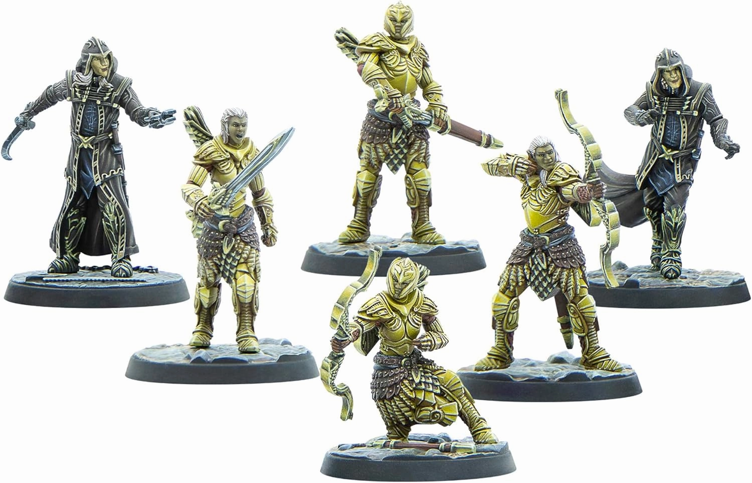 Modiphius: The Elder Scrolls: Call to Arms: Thalmor Patrol - 6 Figure Resin Expansion, Chapter 4, Unpainted, 32mm Miniatures with Scenic Bases, RPG