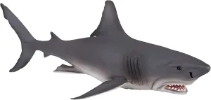 MOJO Large Great White Shark Realistic International Wildlife Toy Replica Hand Painted Figurine 7.9 x 3.9 x 2.6