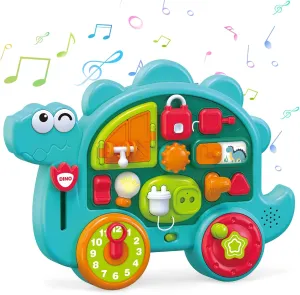 Montessori Busy Board for 1 Year Old Boy Girl for Toddler 12 18 Month, Learning Sensory Activity Toys Travel Plane Music Toys for Baby Girls Boys 1st Birthday Gift 2 3 4 Years Old