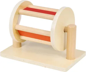 Montessori Spinning Drum Baby Toy for 6-12 Months Old, Tummy Time Toys, Wooden Spinning Rainbow Baby Christmas Toys for Boy and Girls Gift