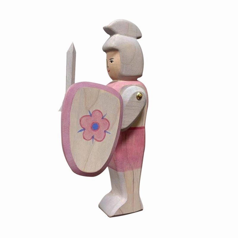 Montessori Wooden Horse and Knight Figures for Open-Ended Play