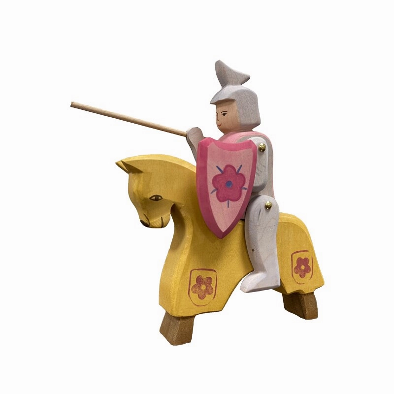 Montessori Wooden Horse and Knight Figures for Open-Ended Play