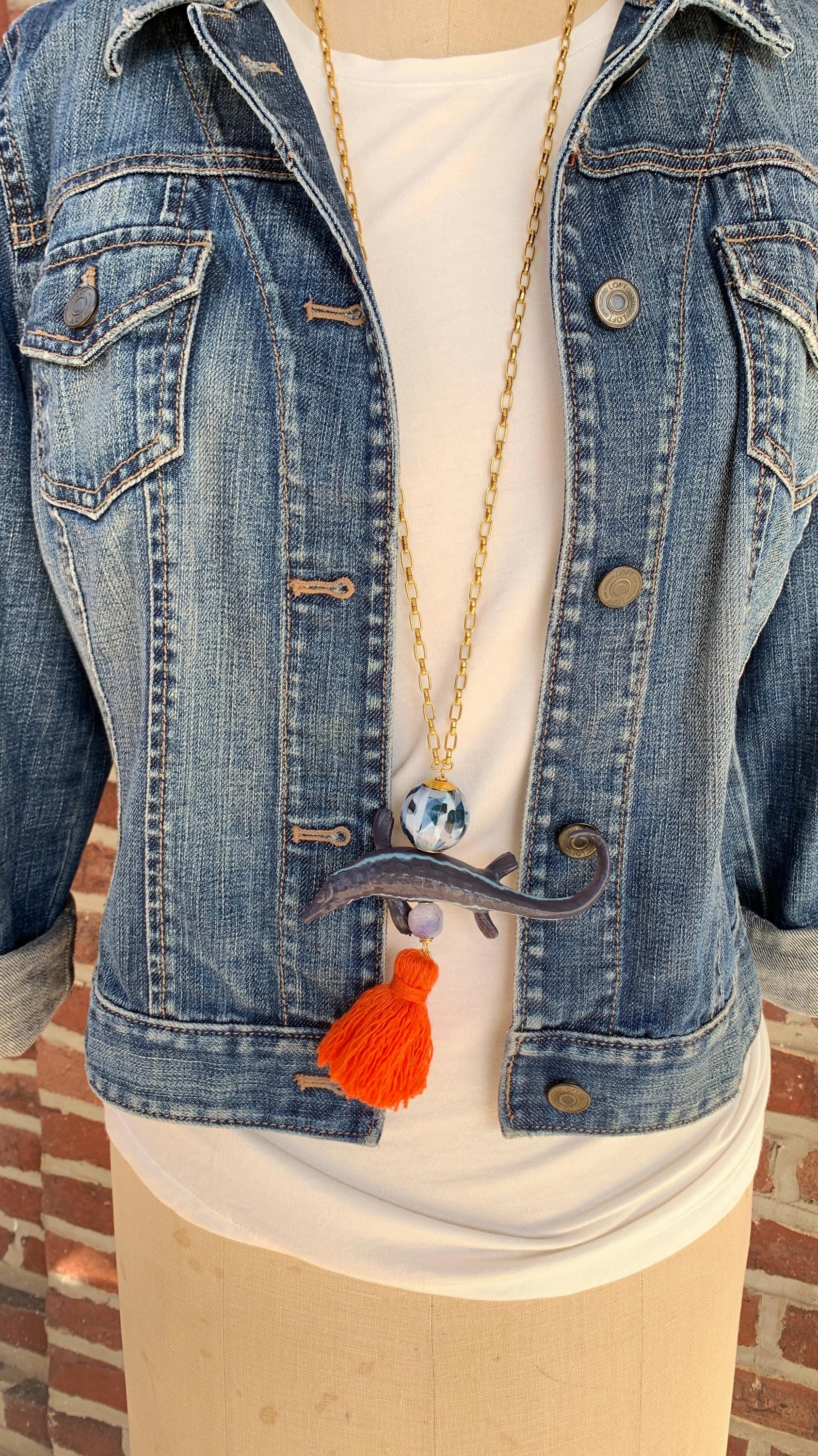 Mosasaurus Dinosaur Pendant Necklace - One-of-a-Kind