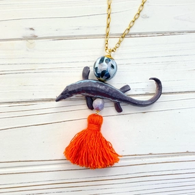Mosasaurus Dinosaur Pendant Necklace - One-of-a-Kind